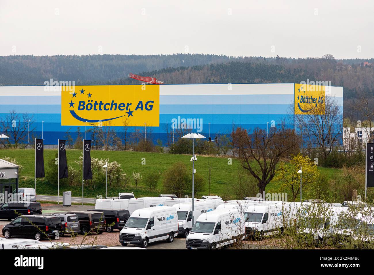 Office Market Böttcher AG, salle logistique à Jena Neulobeda Banque D'Images