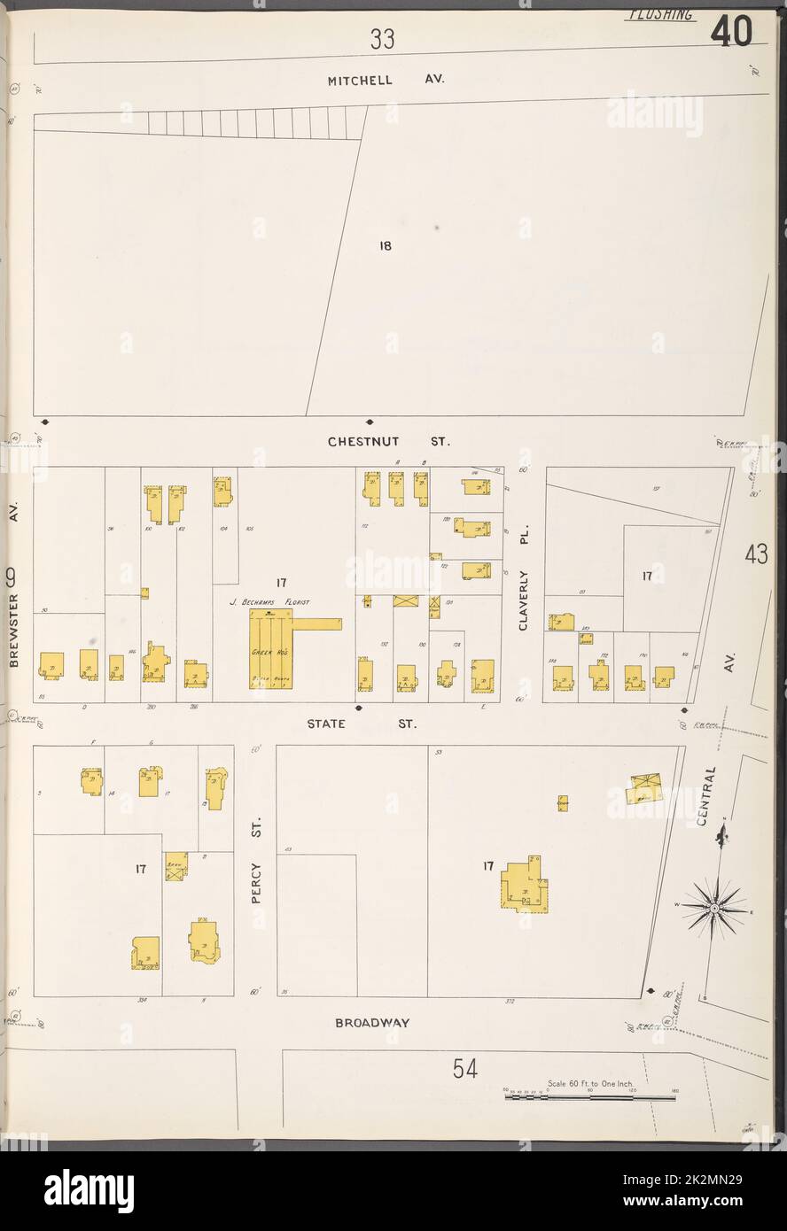 Cartographie, cartes. 1884 - 1936. Lionel Pincus et Princess Firyal Map Division. Assurance-incendie , New York (État), immobilier , New York (État), Villes et villages , New York (État) Queens V. 5, plaque no 40 carte délimitée par Mitchell Ave., Central Ave., Broadway, Brewster Ave Banque D'Images Cartographie, cartes. 1884 - 1936. Lionel Pincus et Princess Firyal Map Division. Assurance-incendie , New York (État), immobilier , New York (État), Villes et villages , New York (État) Queens V. 5, plaque no 40 carte délimitée par Mitchell Ave., Central Ave., Broadway, Brewster Ave Banque D'Images