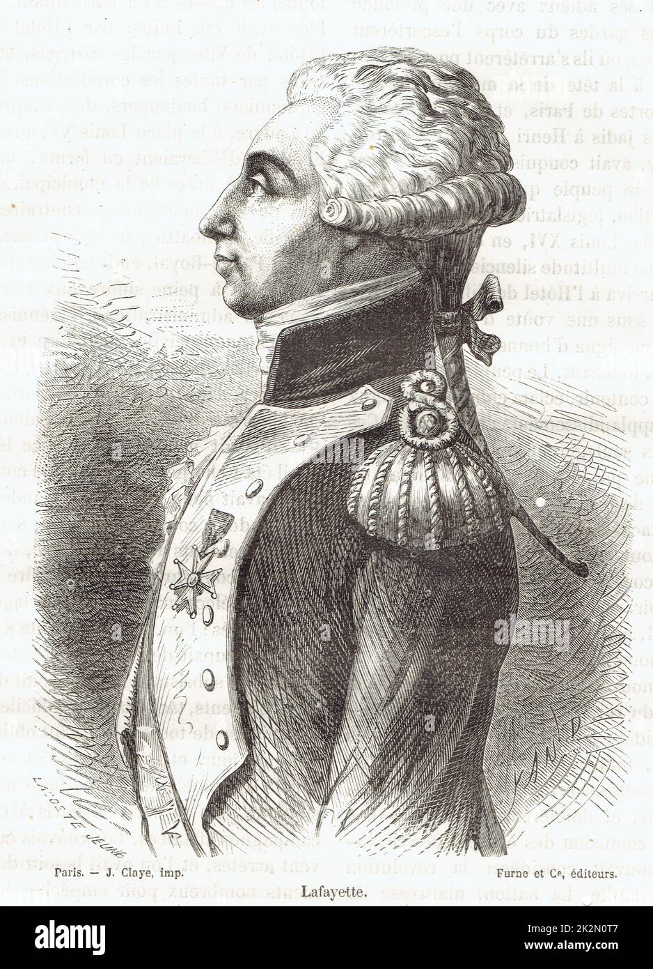 Gilbert du Motier, marquis de la Fayette Banque D'Images