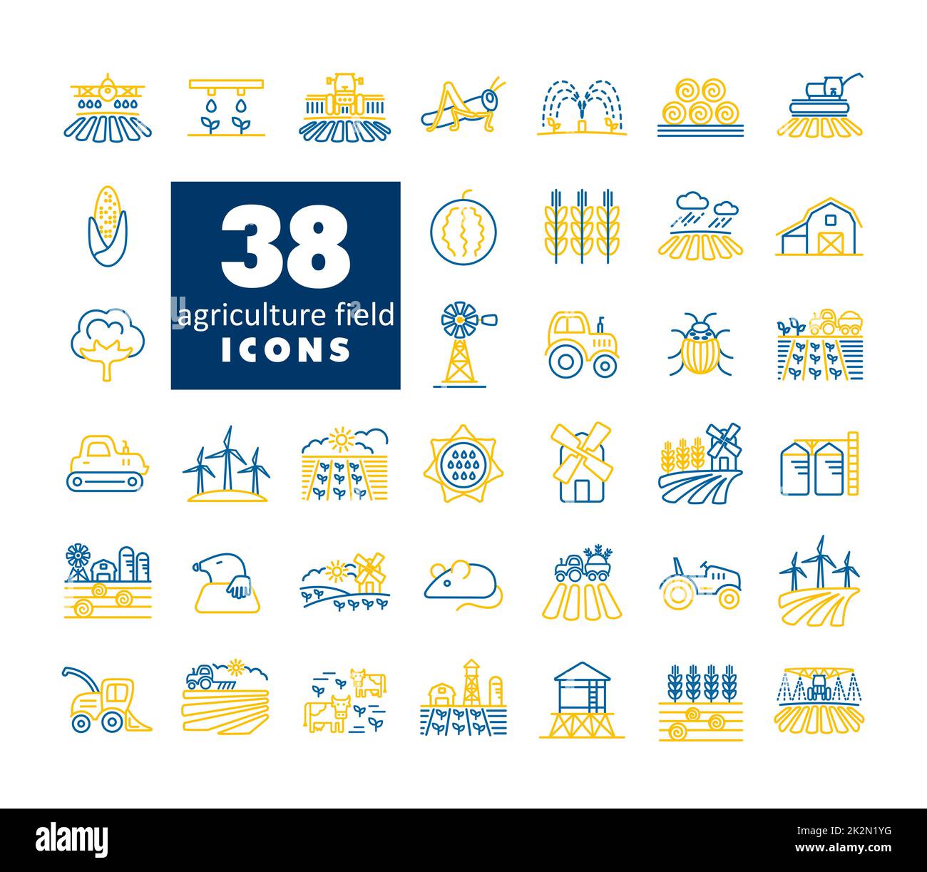 Icône de vecteur de champ d'exploitation. Panneau Agriculture Banque D'Images