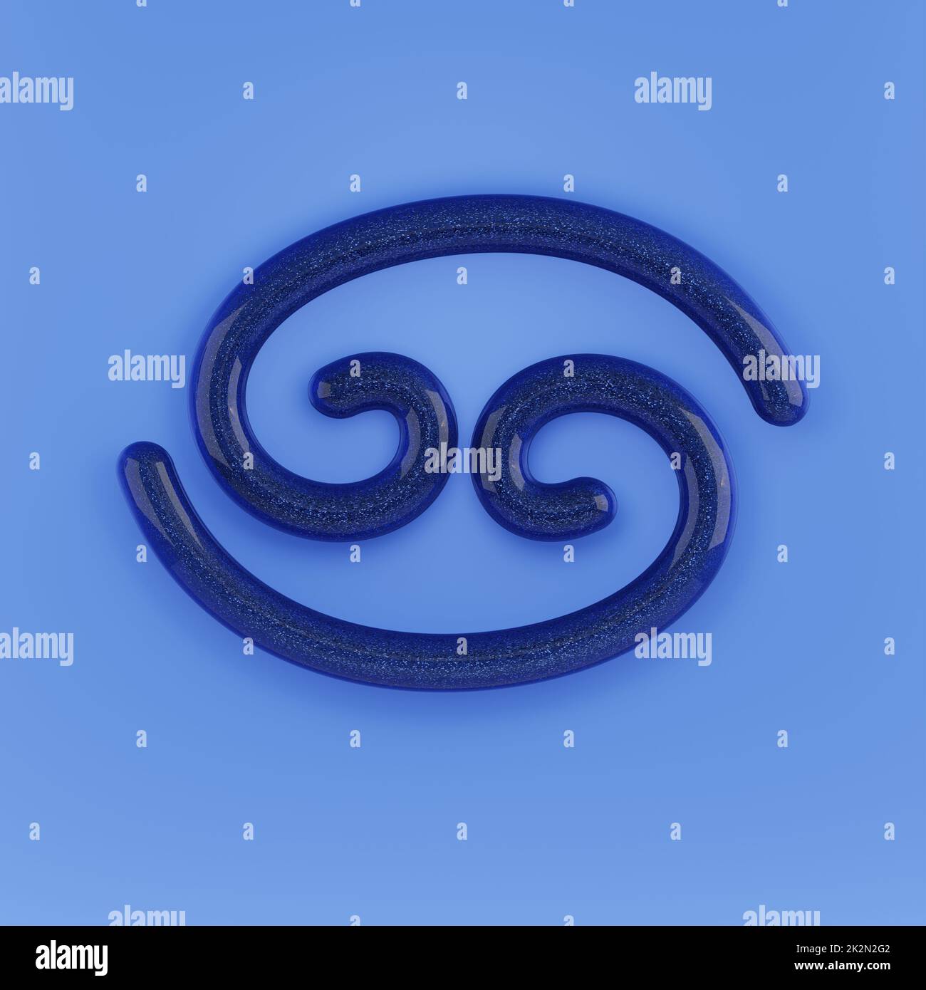 3D illustration du signe du zodiaque du cancer Banque D'Images