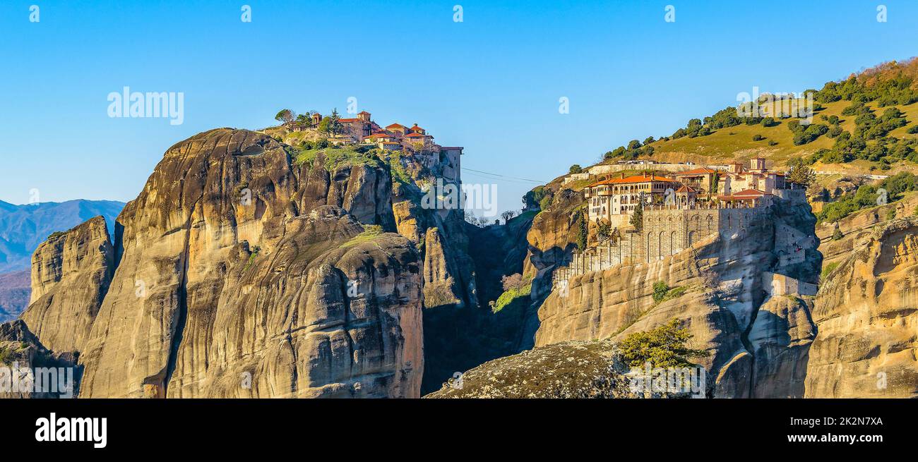 Monastères Meteora, Tesalia, Grèce Banque D'Images