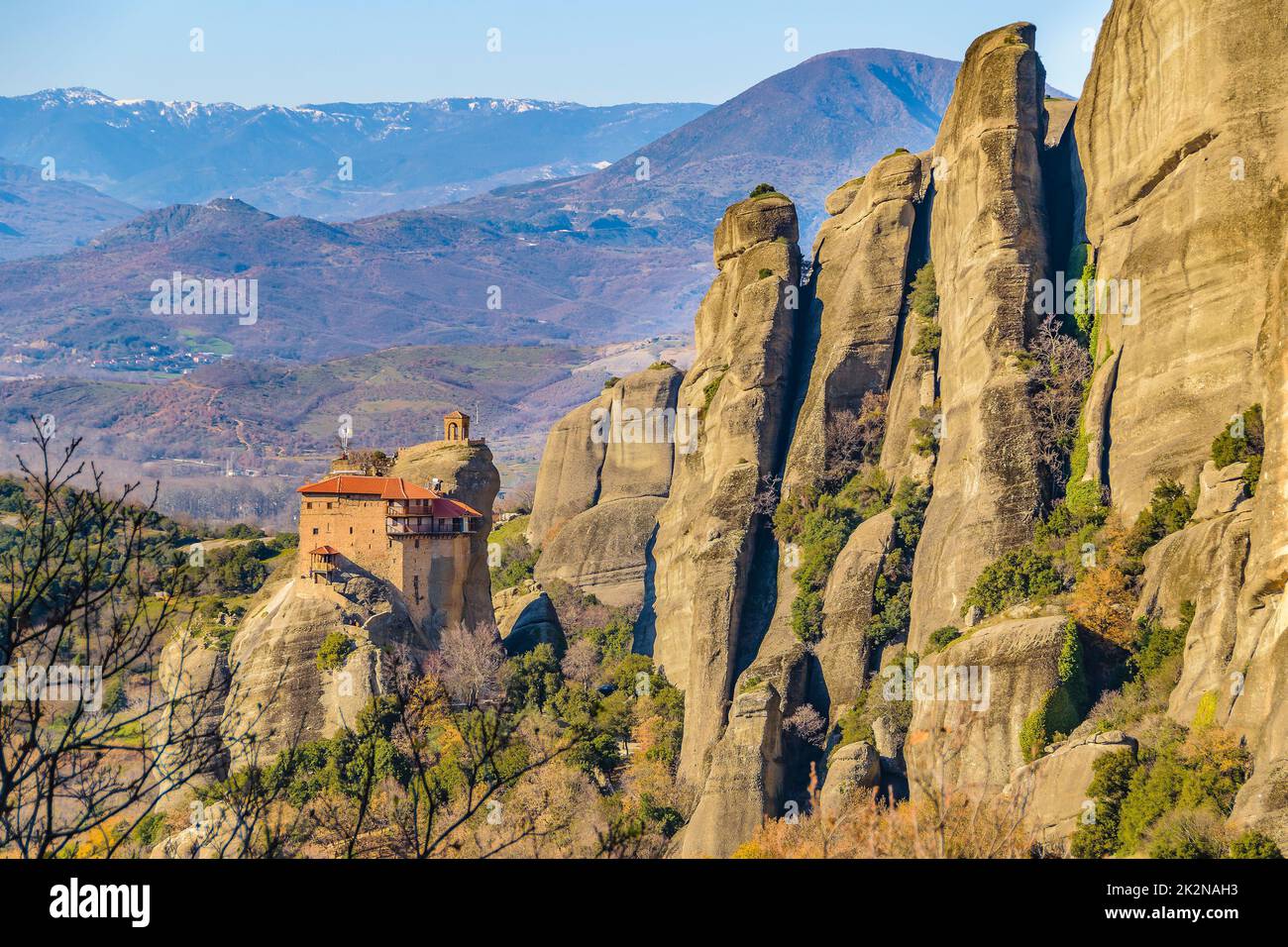 Monastères Meteora, Tesalia, Grèce Banque D'Images