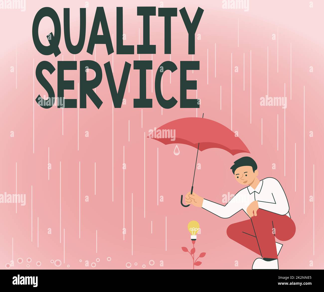 Affiche indiquant le service de qualité. Mot pour la façon dont le ...