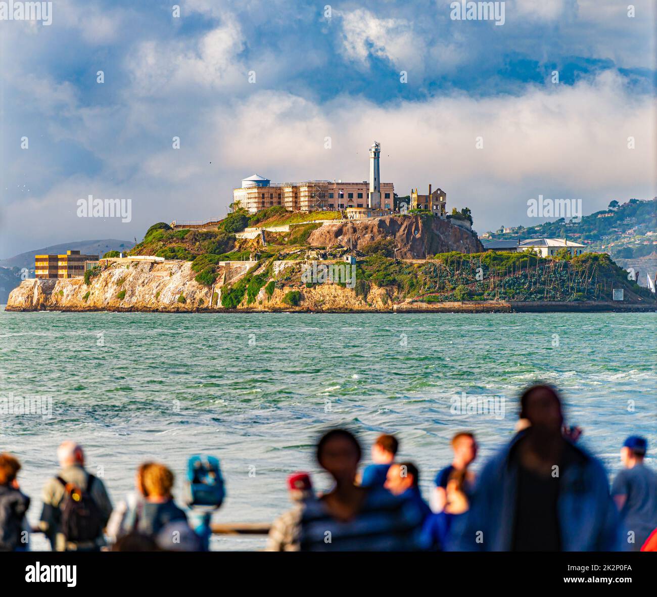 Île de la prison d'Alcatraz dans la baie de San Francisco Banque D'Images