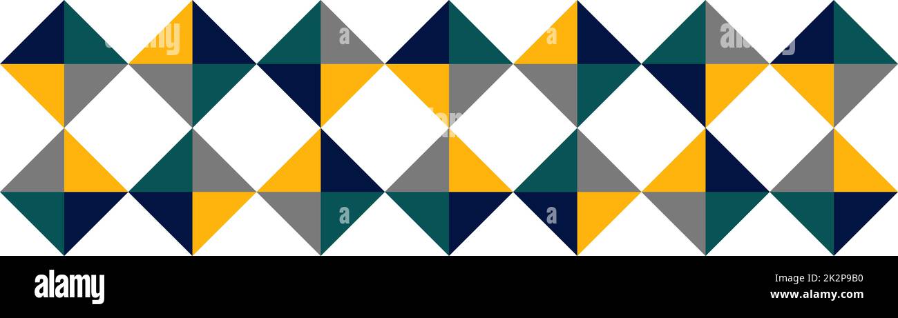 Fond panoramique blanc avec carrés colorés - Vector Banque D'Images