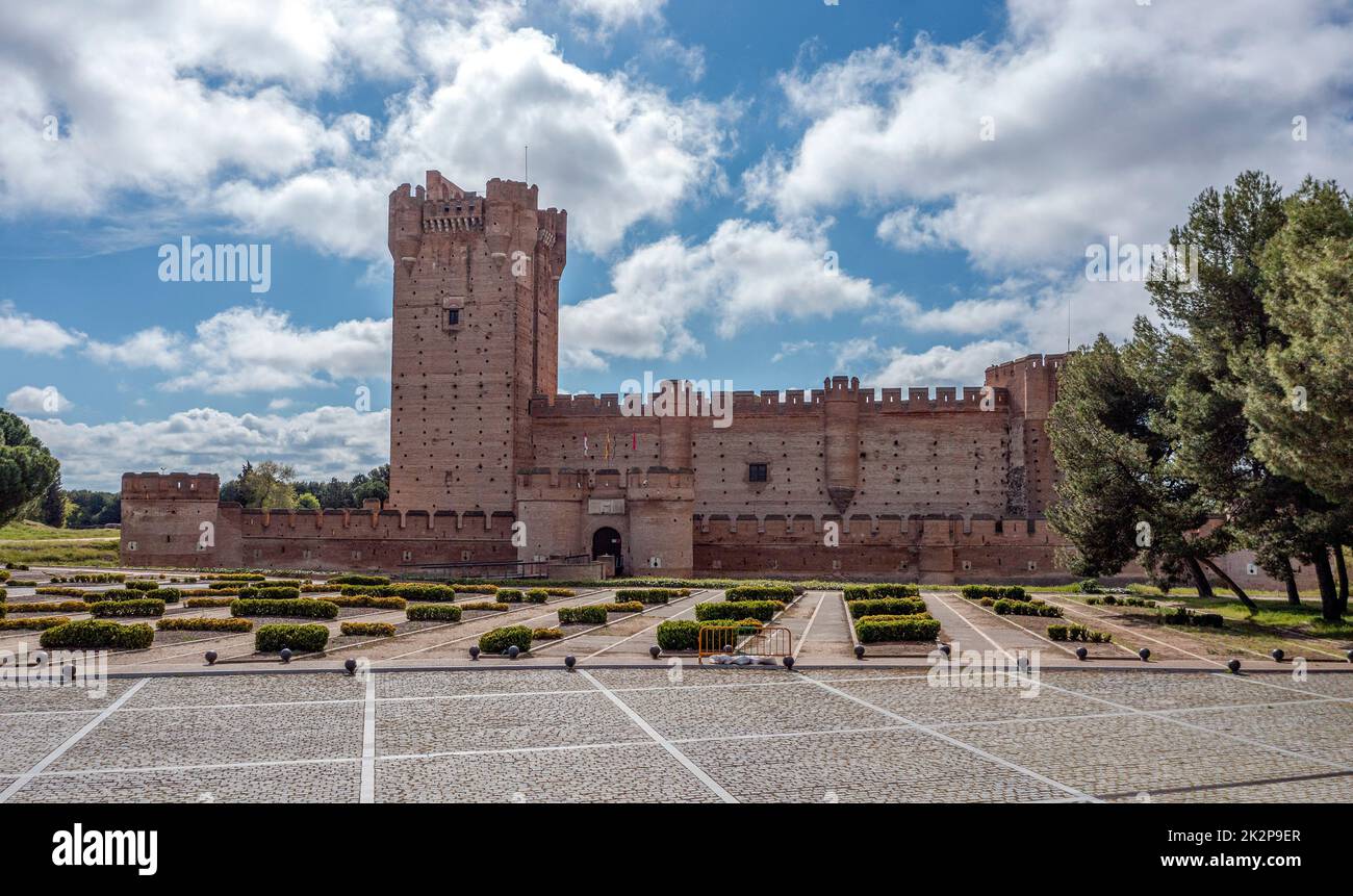 Château de la Mota - célèbre vieux château à Medina del Campo, Valladolid, Castille et Leon, Espagne Banque D'Images