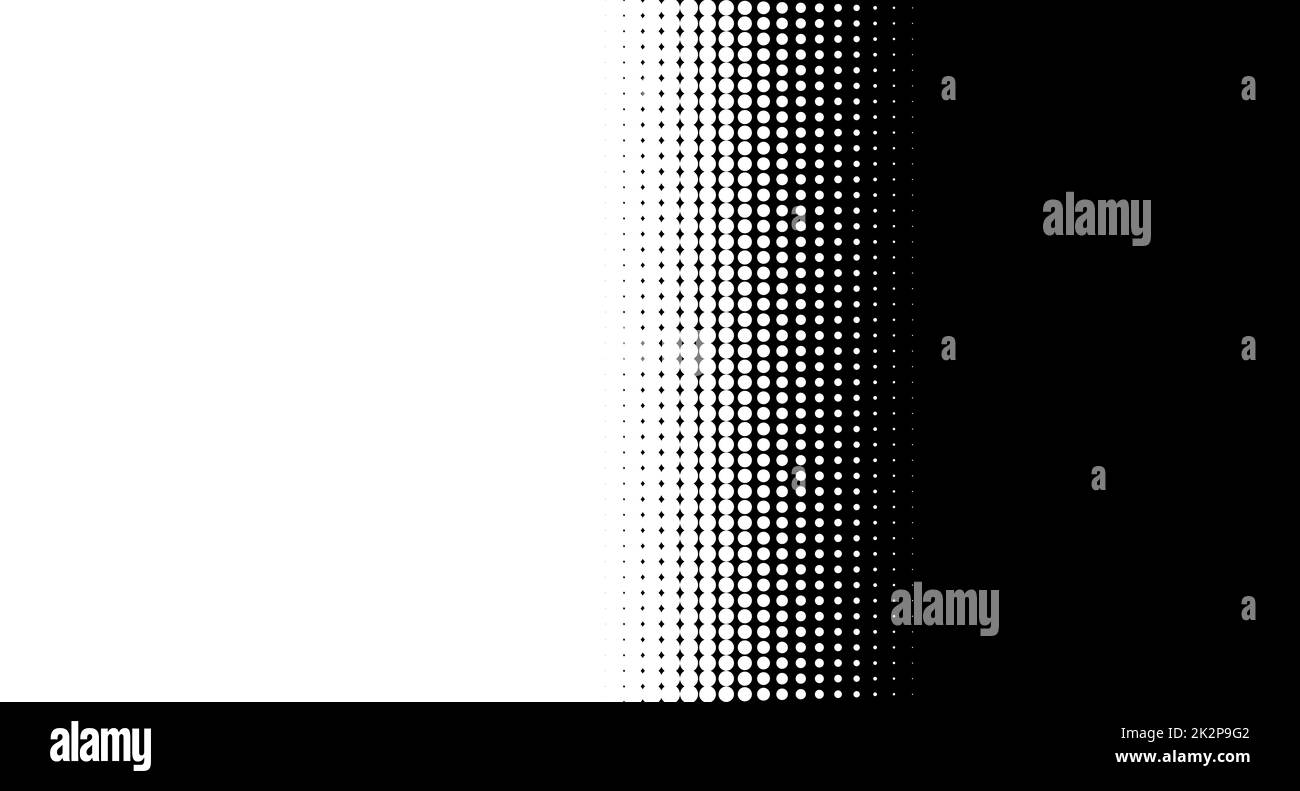 Points noirs et blancs avec transition de couleur en dégradé Banque D'Images