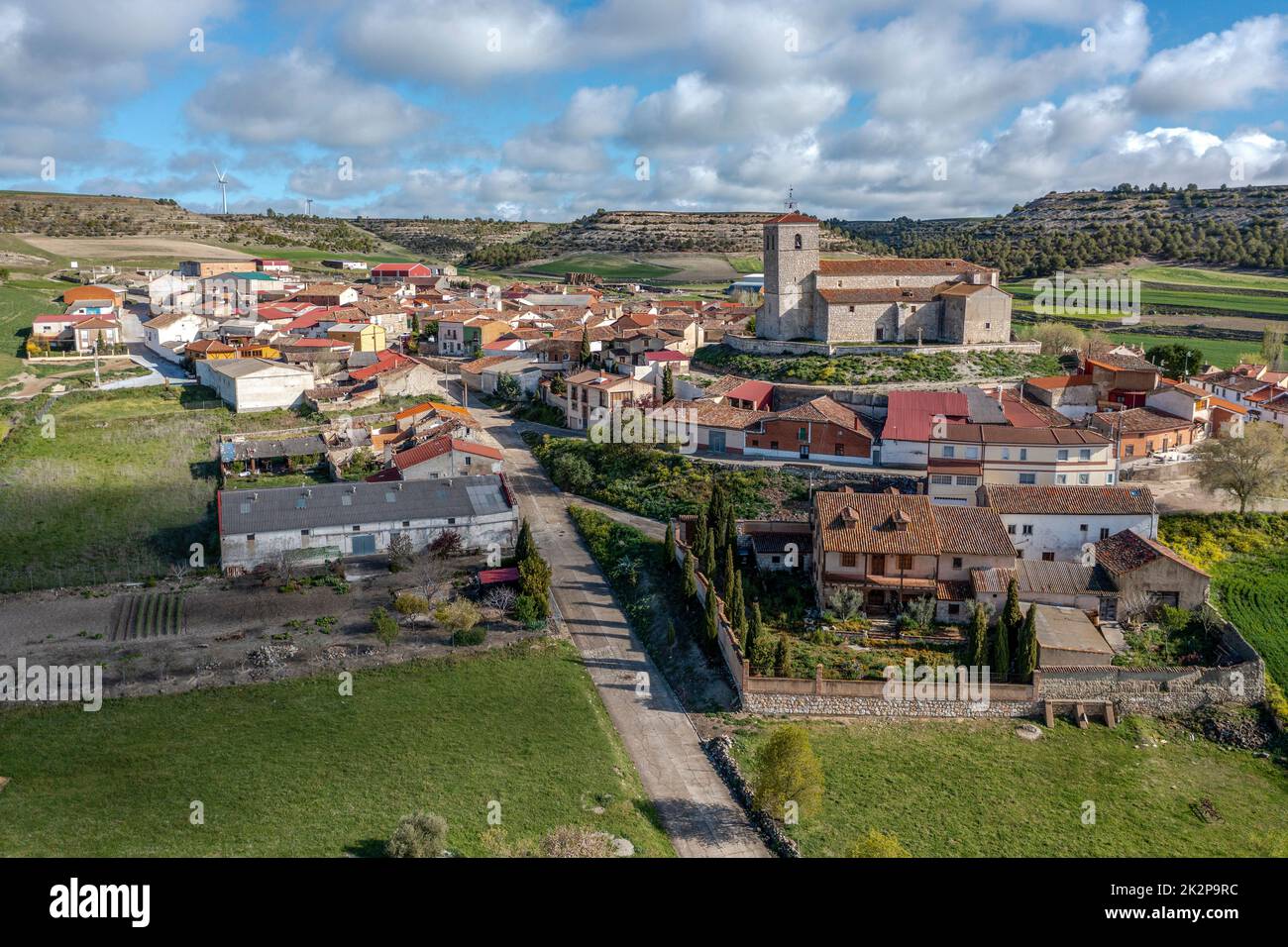 Vue panoramique sur la province de Velliza de Valladolid Espagne Banque D'Images