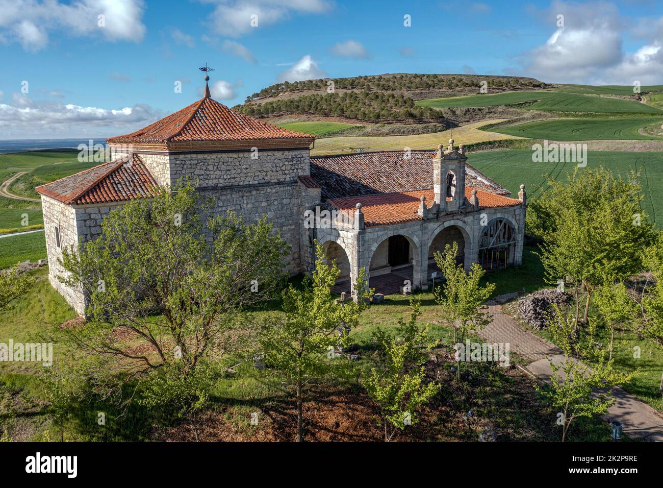 Hermitage de notre-Dame des Perales, dans la province de Velliza de Valladolid, Espagne. Banque D'Images
