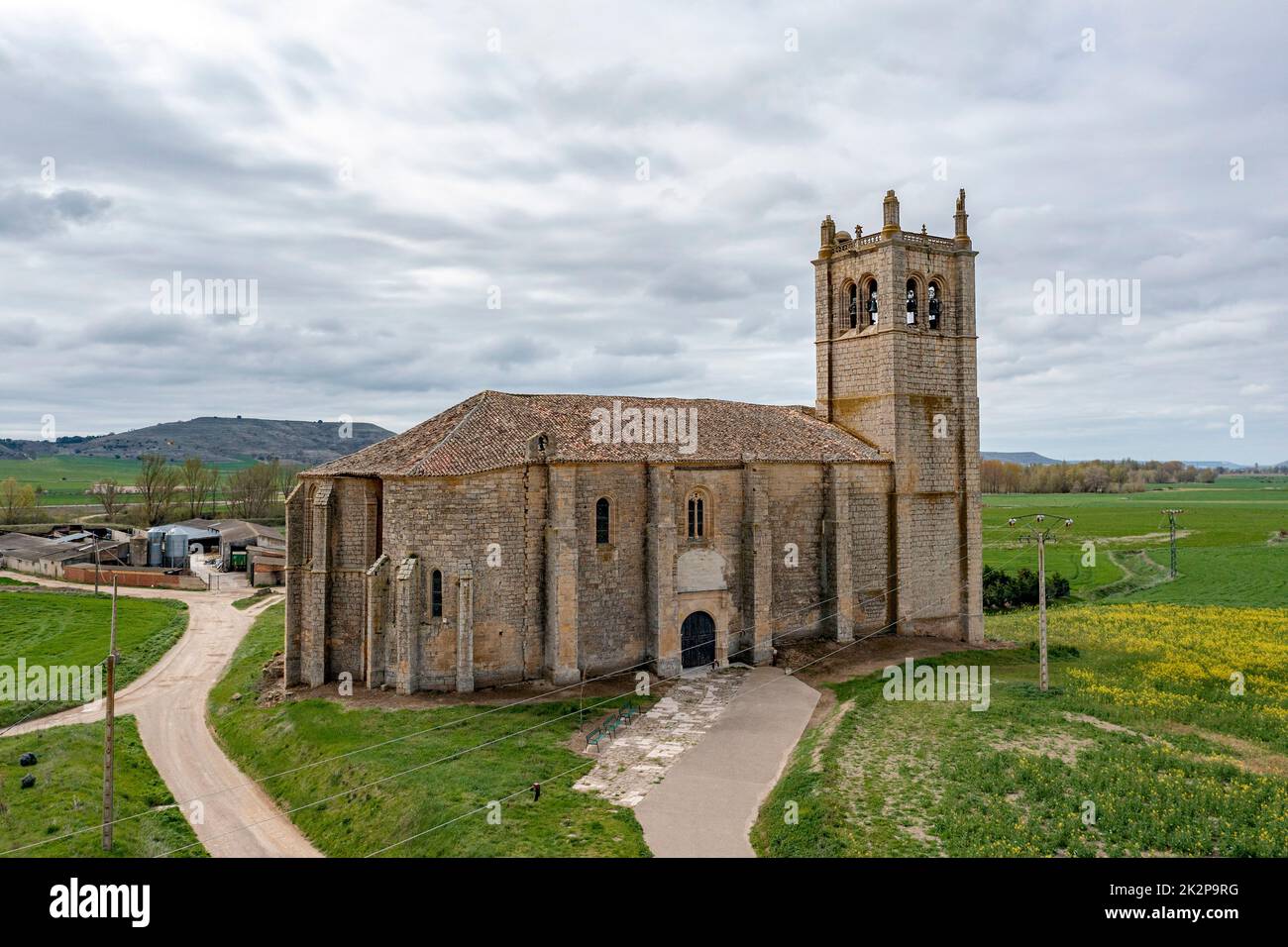 Église de la Nativité, Villasandino, Burgos, Castille-Leon, Espagne Banque D'Images