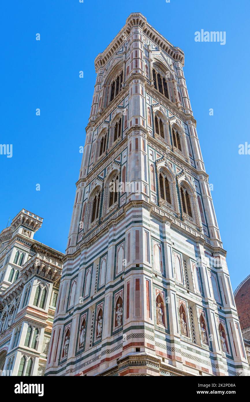 Le campanile de Giotto à Florence pour le ciel Banque D'Images