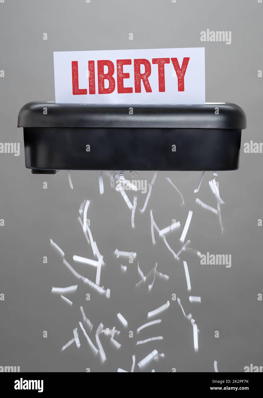 Un destructeur de documents - Liberty Banque D'Images