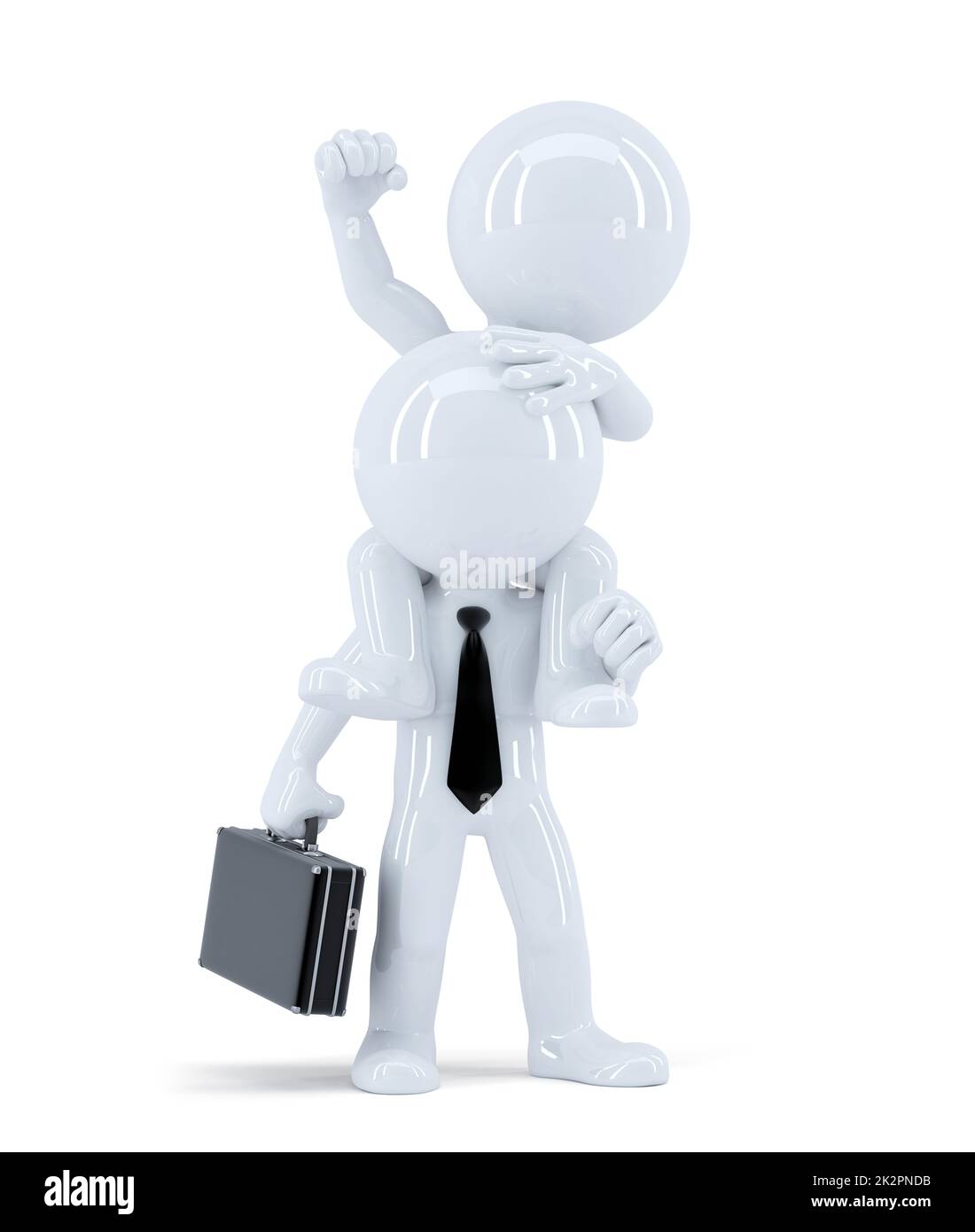 Les hommes d'affaires assis sur les collègues les épaules. Concept d'entreprise. Isolées. Contient clipping path Banque D'Images