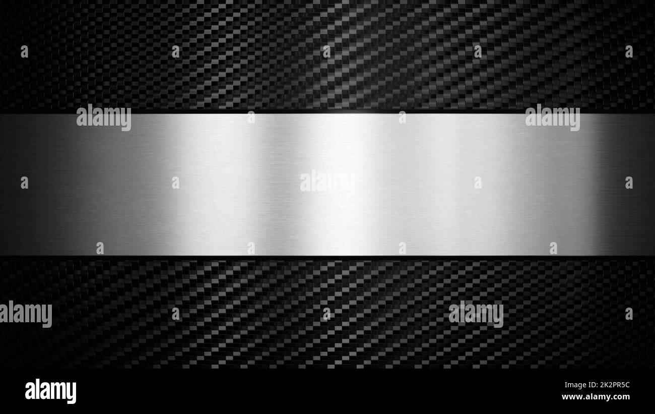 Motif futuriste en fibre de carbone. 3d rendu Banque D'Images