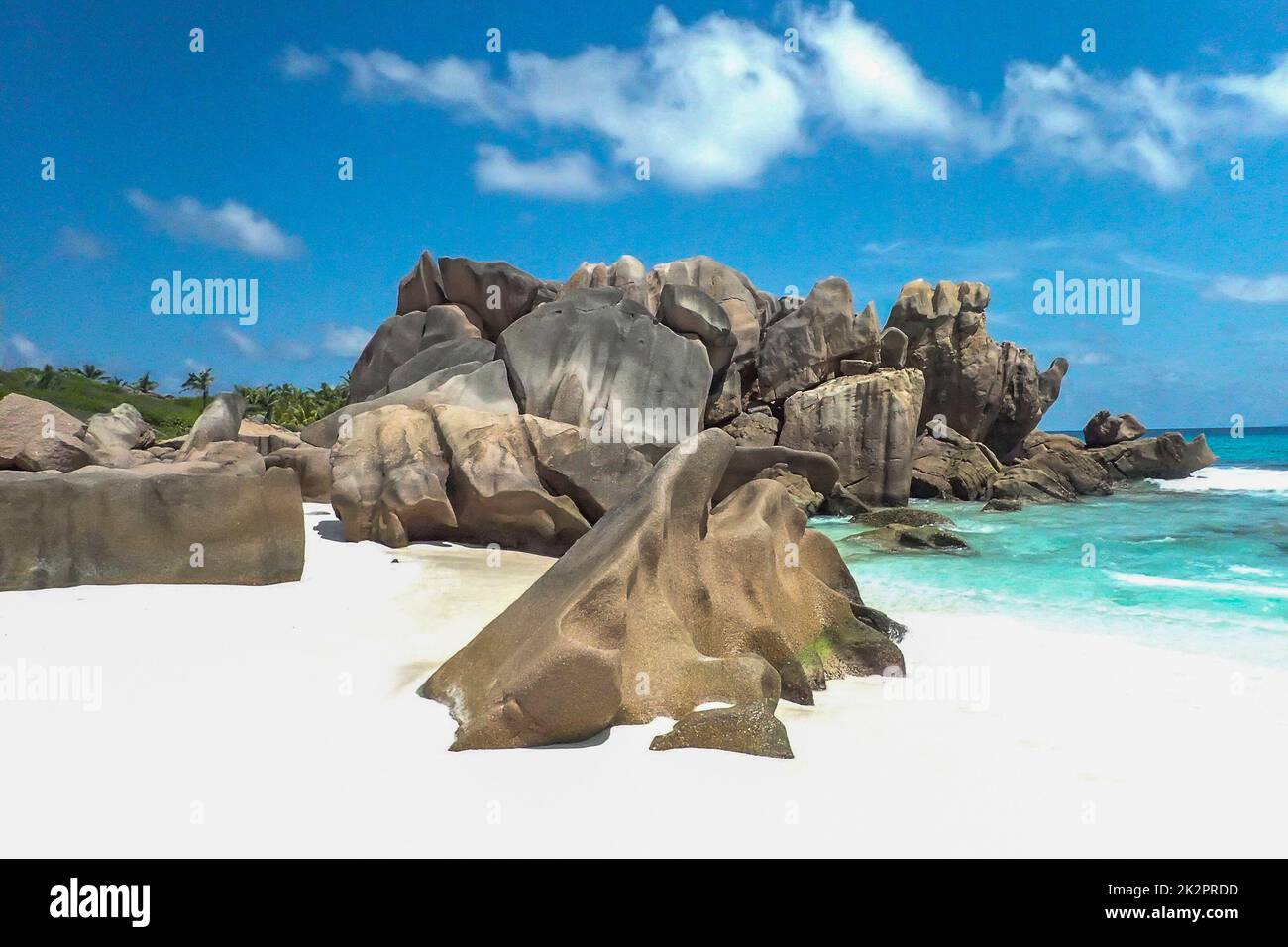 Seychelles, la Digue - Anse Cocos Banque D'Images