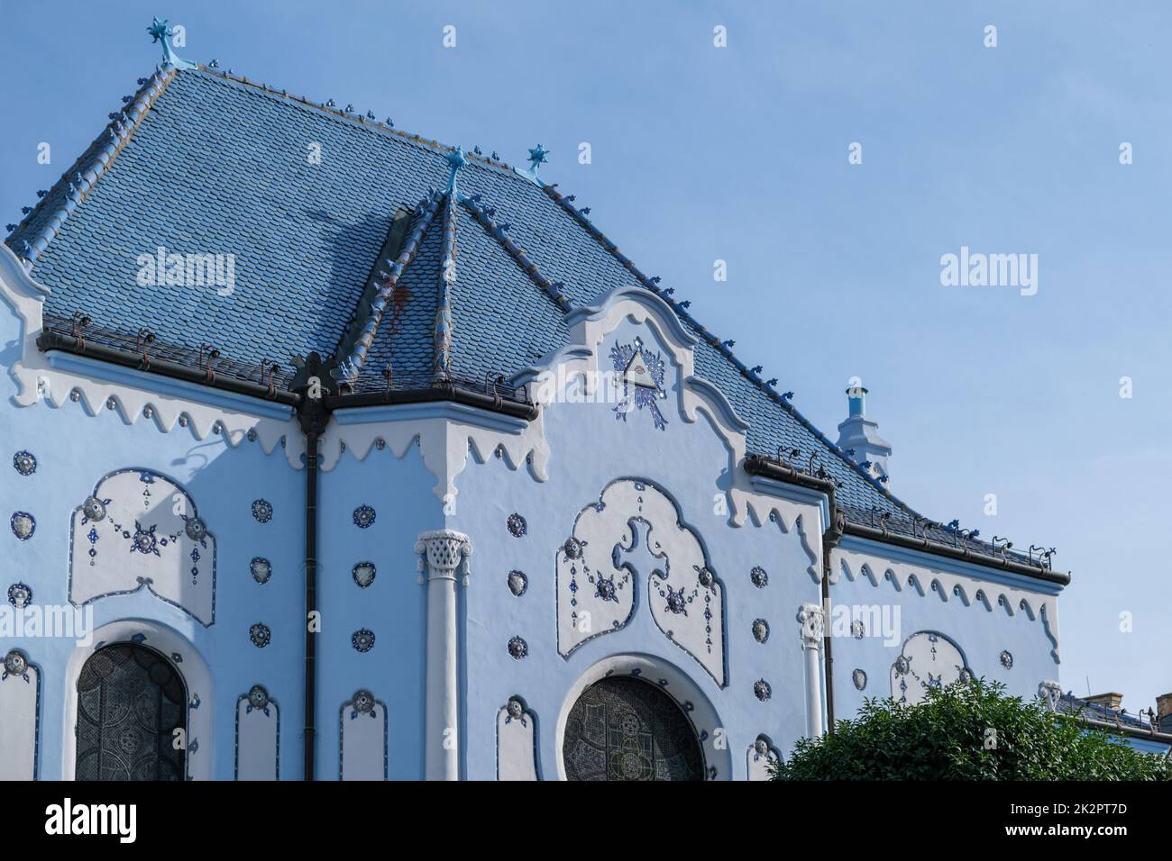 L'église bleue cinématographique de Bratislava, Slovaquie Banque D'Images