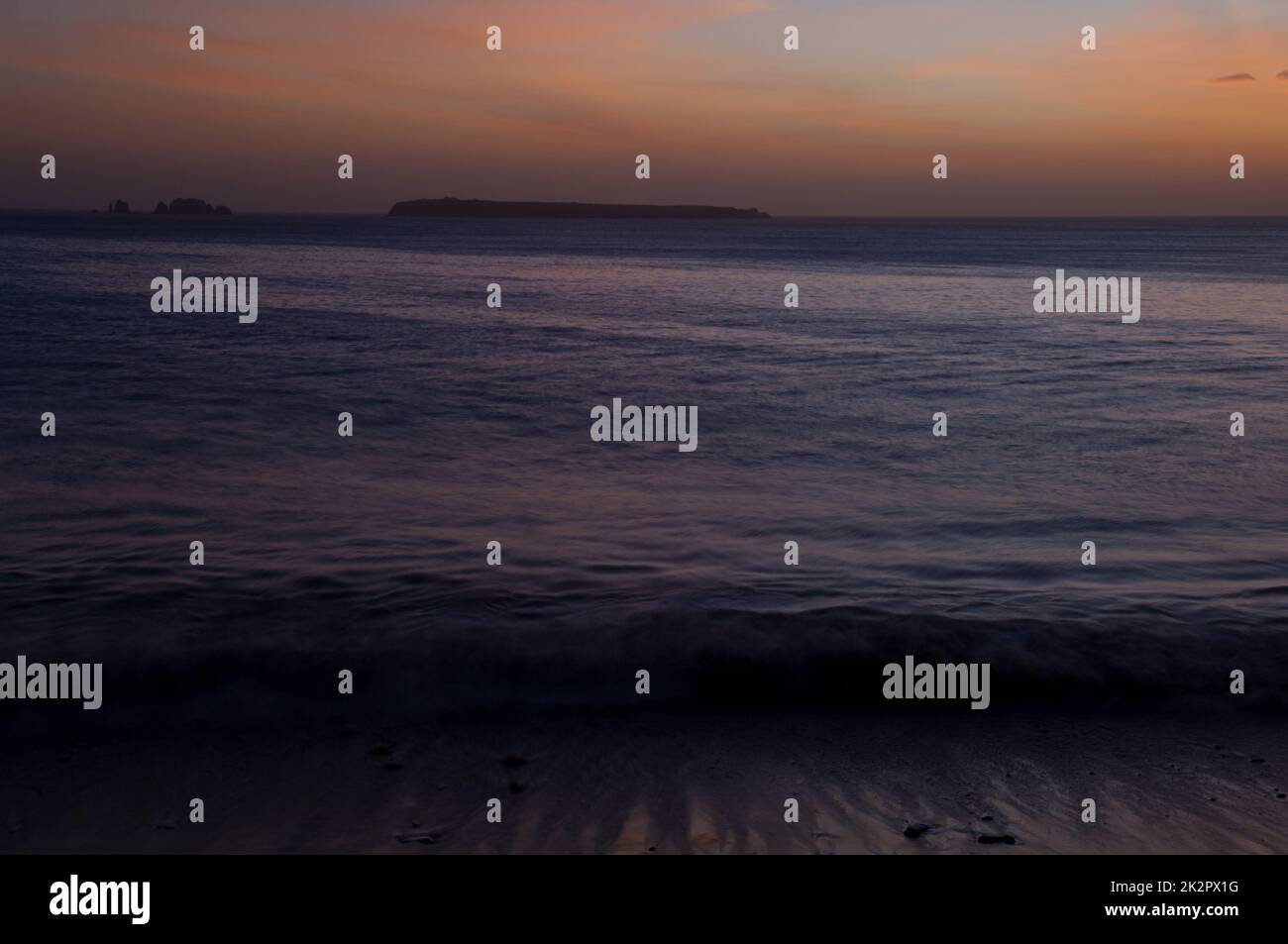 Îles de la Madeleine de Dakar au coucher du soleil. Banque D'Images