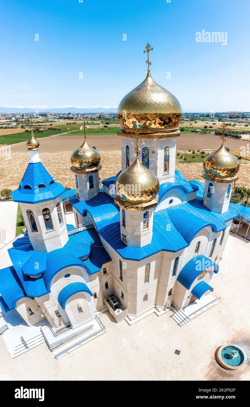 Eglise de l'Apôtre Saint-André et de tous les saints russes - village Episkopeio, Chypre Banque D'Images