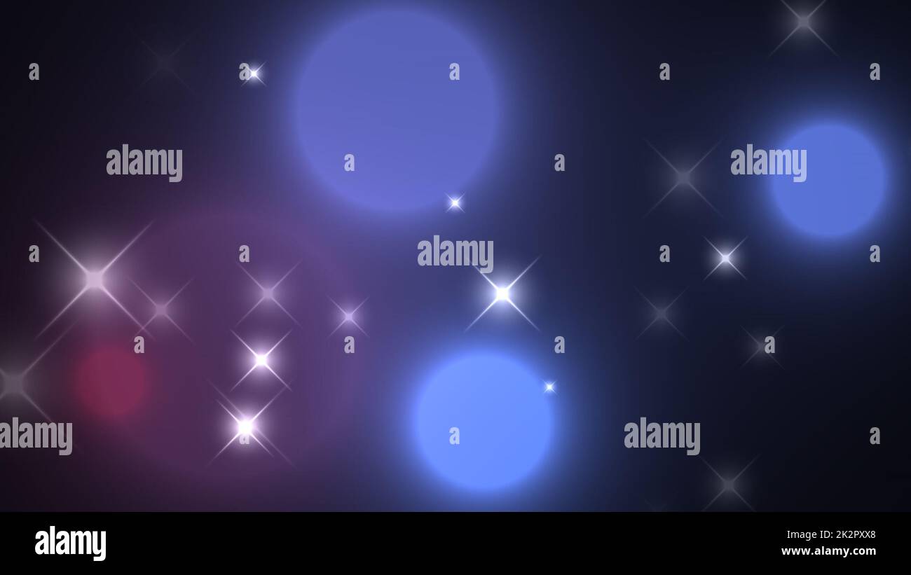 Illustration de cercles colorés bokeh et étoiles arrière-plan Banque D'Images