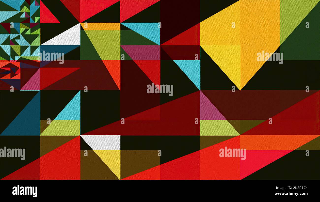 Illustration de composition abstraite réalisée avec des formes géométriques et Banque D'Images