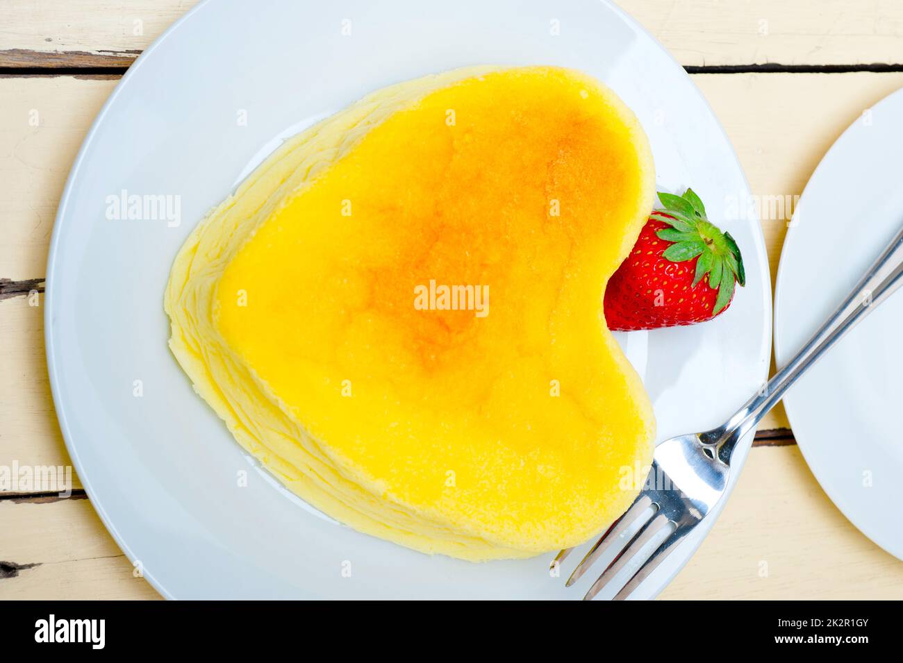 Coeur cheesecake Banque D'Images