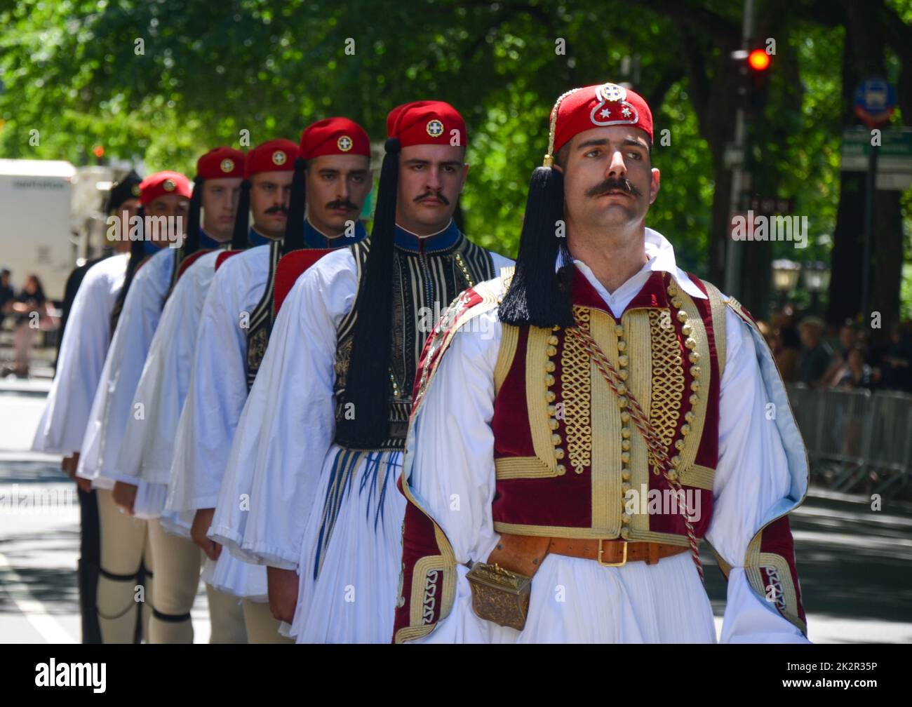 Une parade annuelle de l'indépendance grecque à New York Banque D'Images