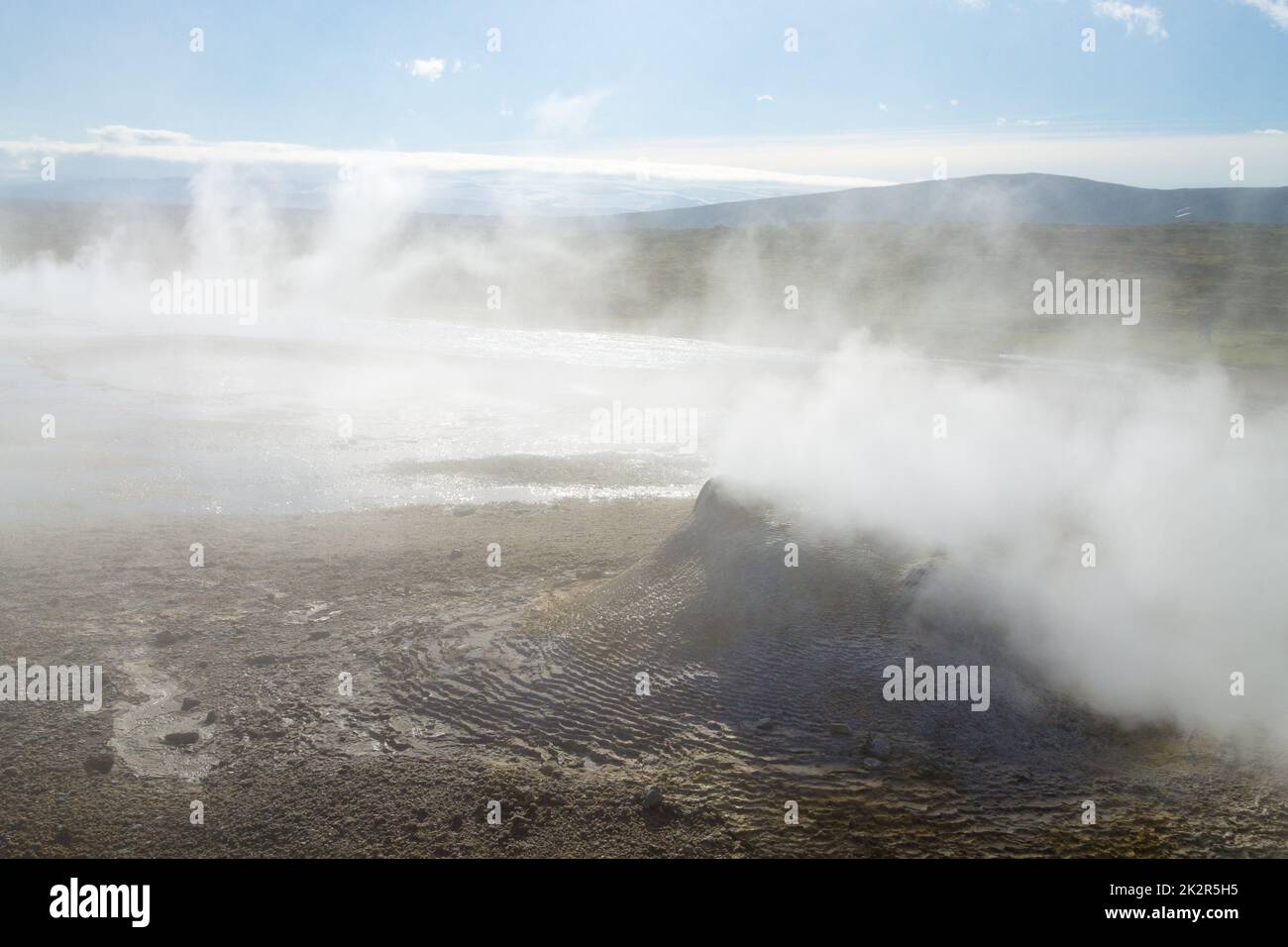 Région des sources chaudes de Hveravellir, Highlands d'Islande Banque D'Images