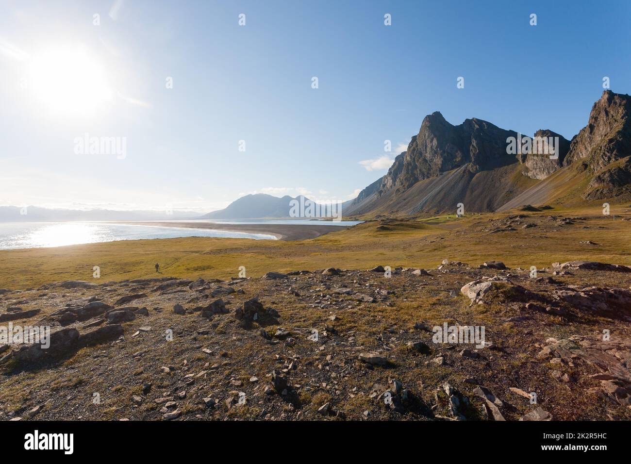 Hvalnes LAVA Beach paysage, est Islande point de repère Banque D'Images