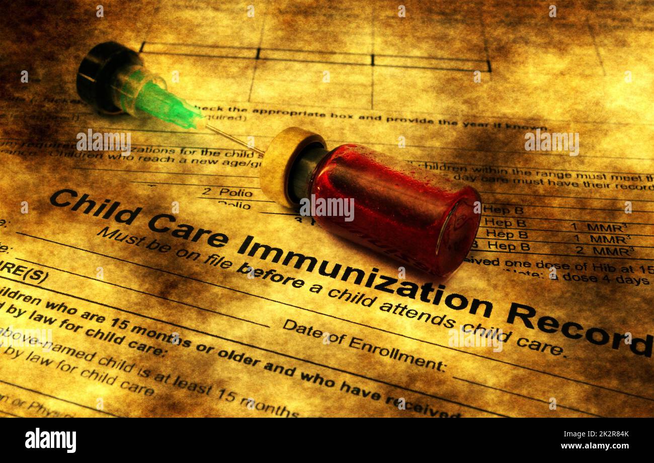 Grunge vaccination concept Banque D'Images