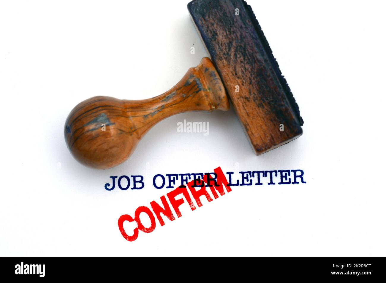 Lettre d'offre d'emploi confirmer Banque D'Images