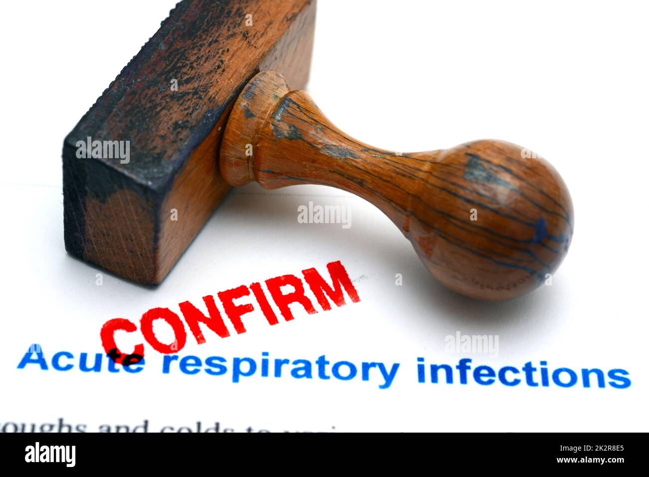 Confirmer les infections respiratoires Banque D'Images