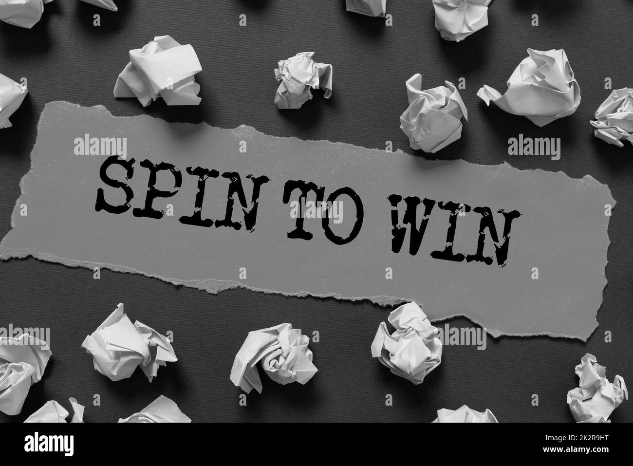 Légende de la présentation de Spin to Win. Photo conceptuelle essayez votre chance Fortune Casino jeu Loterie Jeux risque Banque D'Images