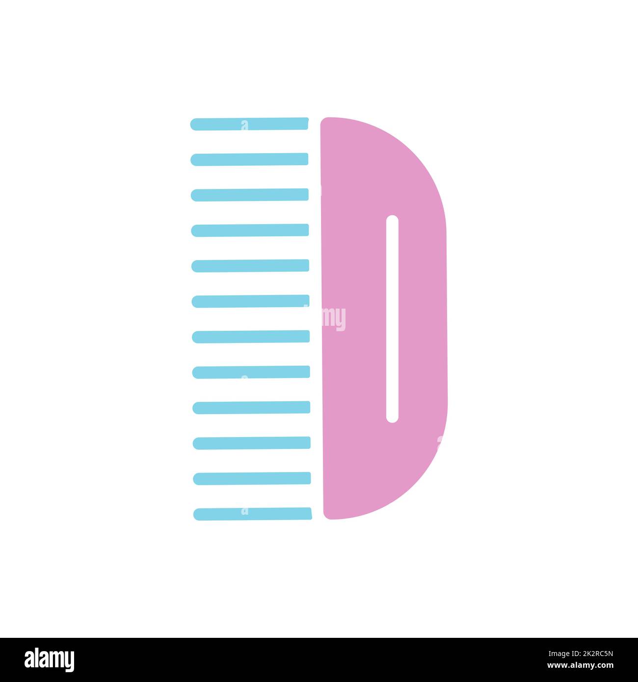 Icône de glyphe isolé de vecteur de bébé de brosse à cheveux Banque D'Images