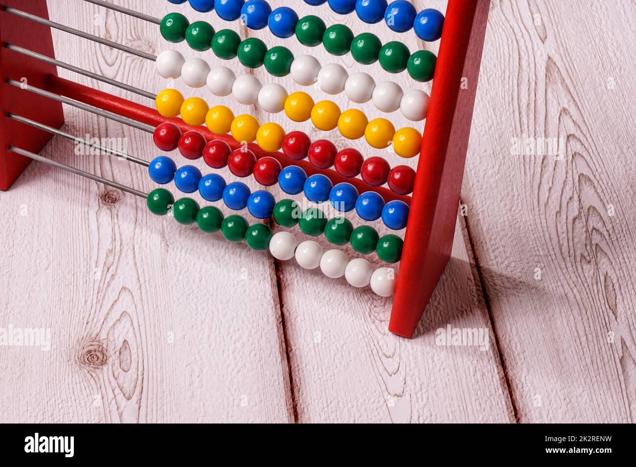 Calculatrice ou abacus pour apprendre en cours de mathématiques Banque D'Images