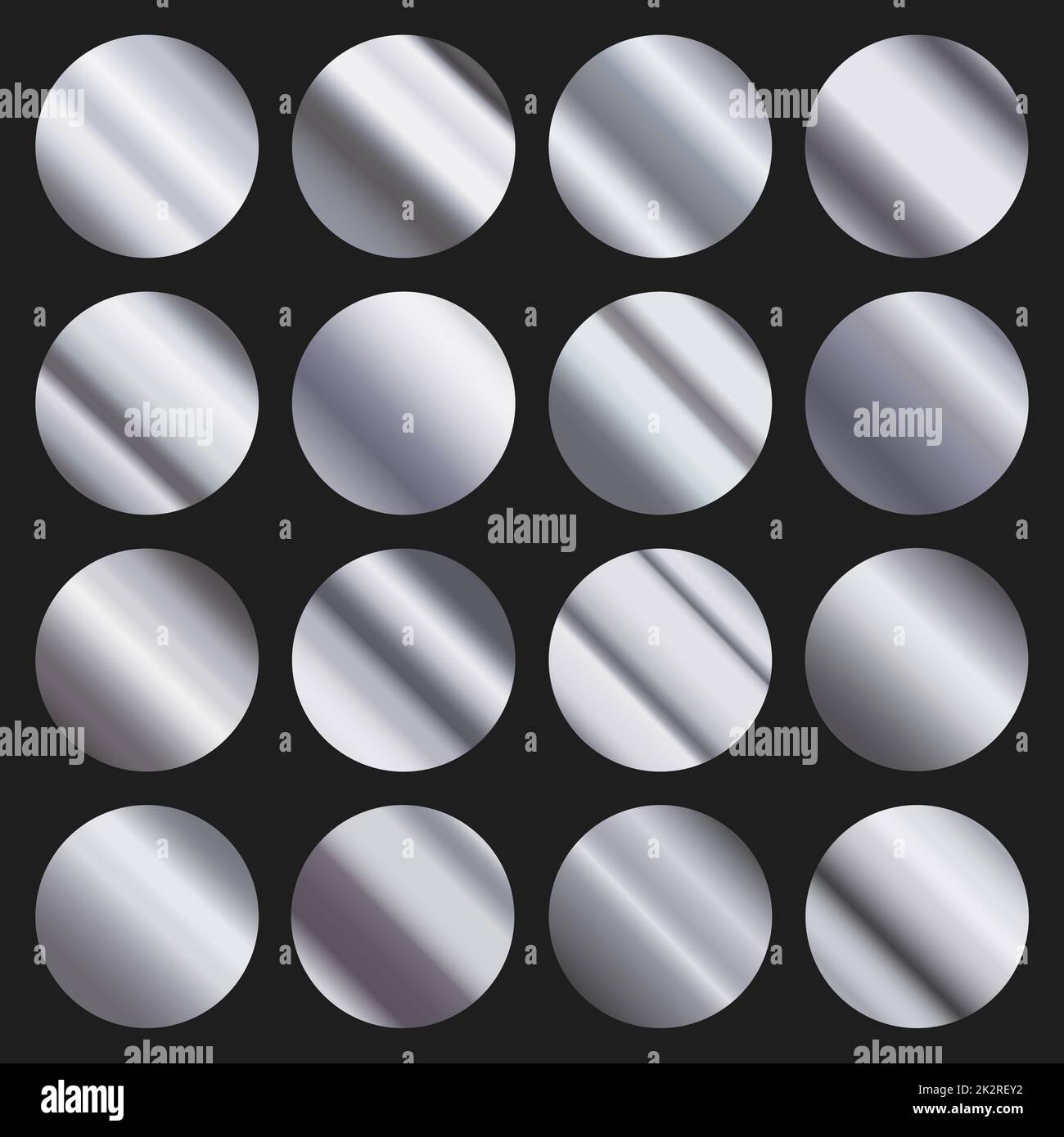 Jeu de 16 pièces Texture des fonds en acier - vecteur Banque D'Images