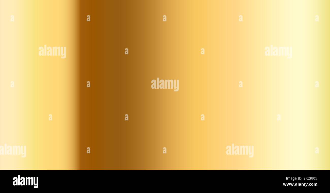 Placage de métal d'or texture métallique panoramique avec reflet - Vector Banque D'Images
