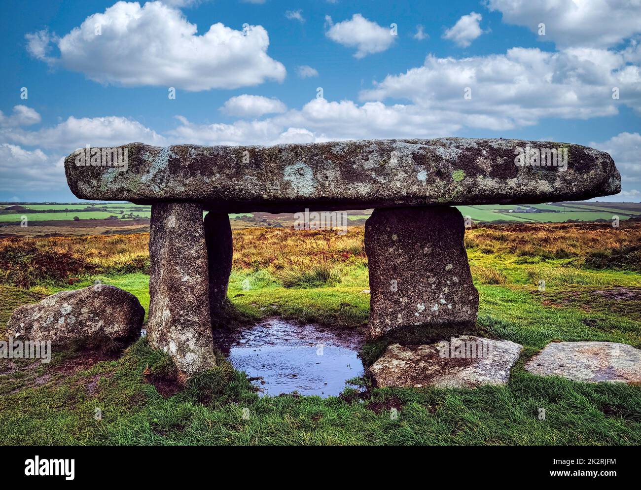 Lanyon Quoit - dolmen à Cornwall, Angleterre, Royaume-Uni Banque D'Images