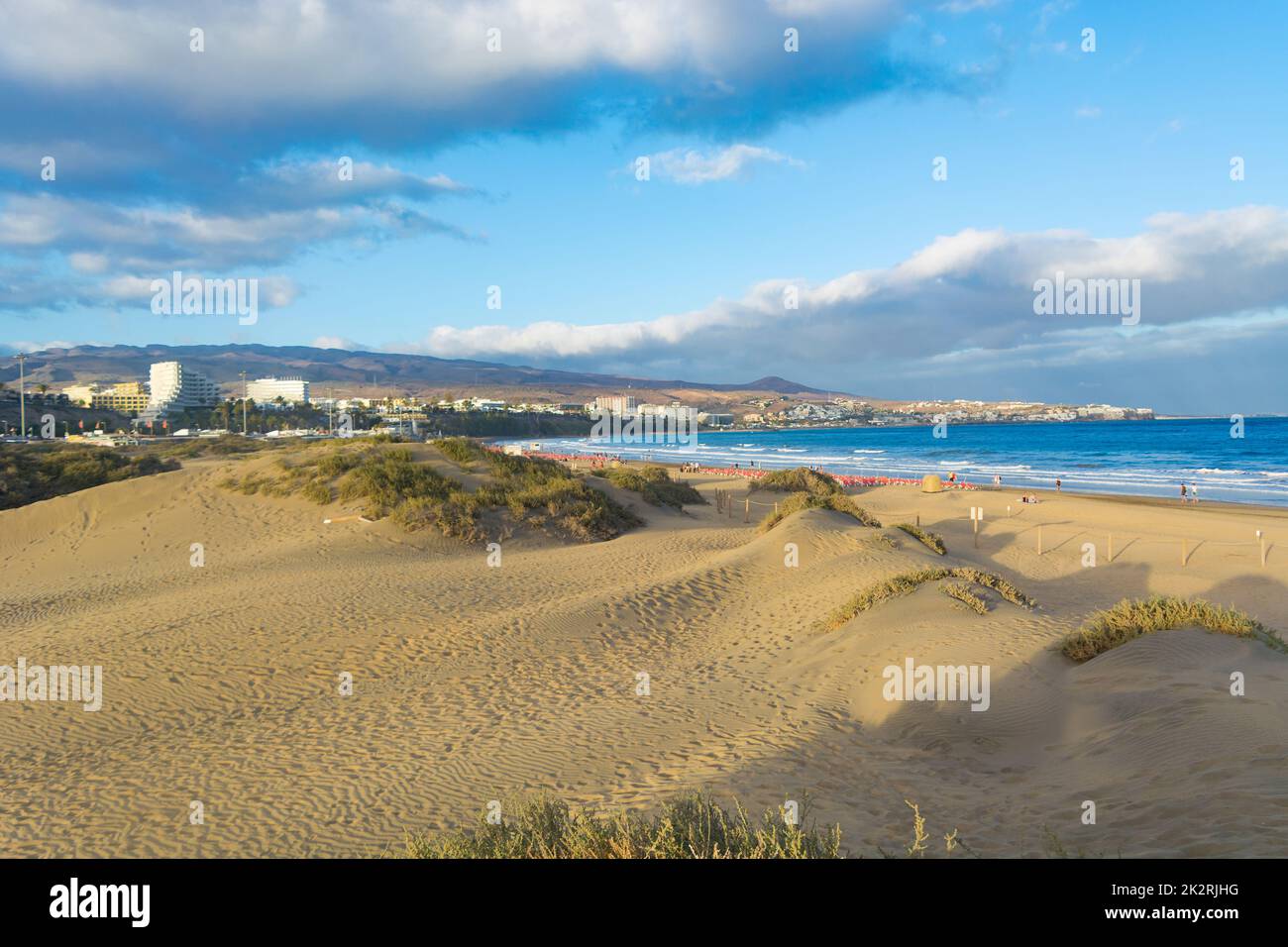 Les dunes de la Côte plage mer, panorama Banque D'Images