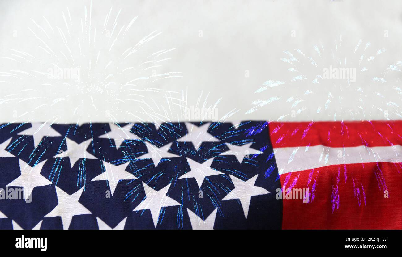 Drapeau des États-Unis. Jour de l'indépendance. Les Etats-Unis célèbrent le 4th juillet. Banque D'Images