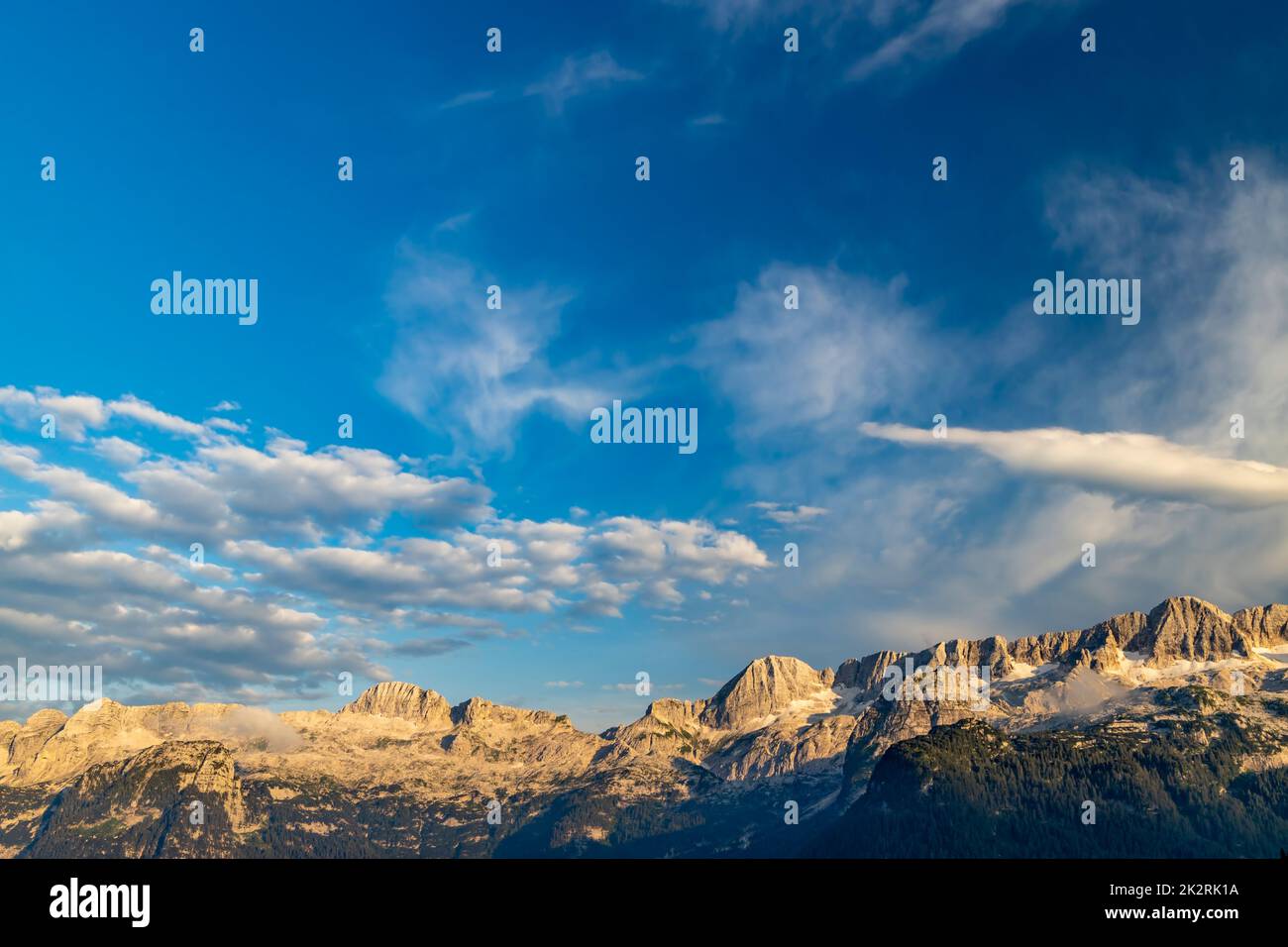 Dolomites sur la frontière italienne et slovène autour de la montagne Monte Ursic Avec 2541 m dans les Alpes Juliennes Banque D'Images