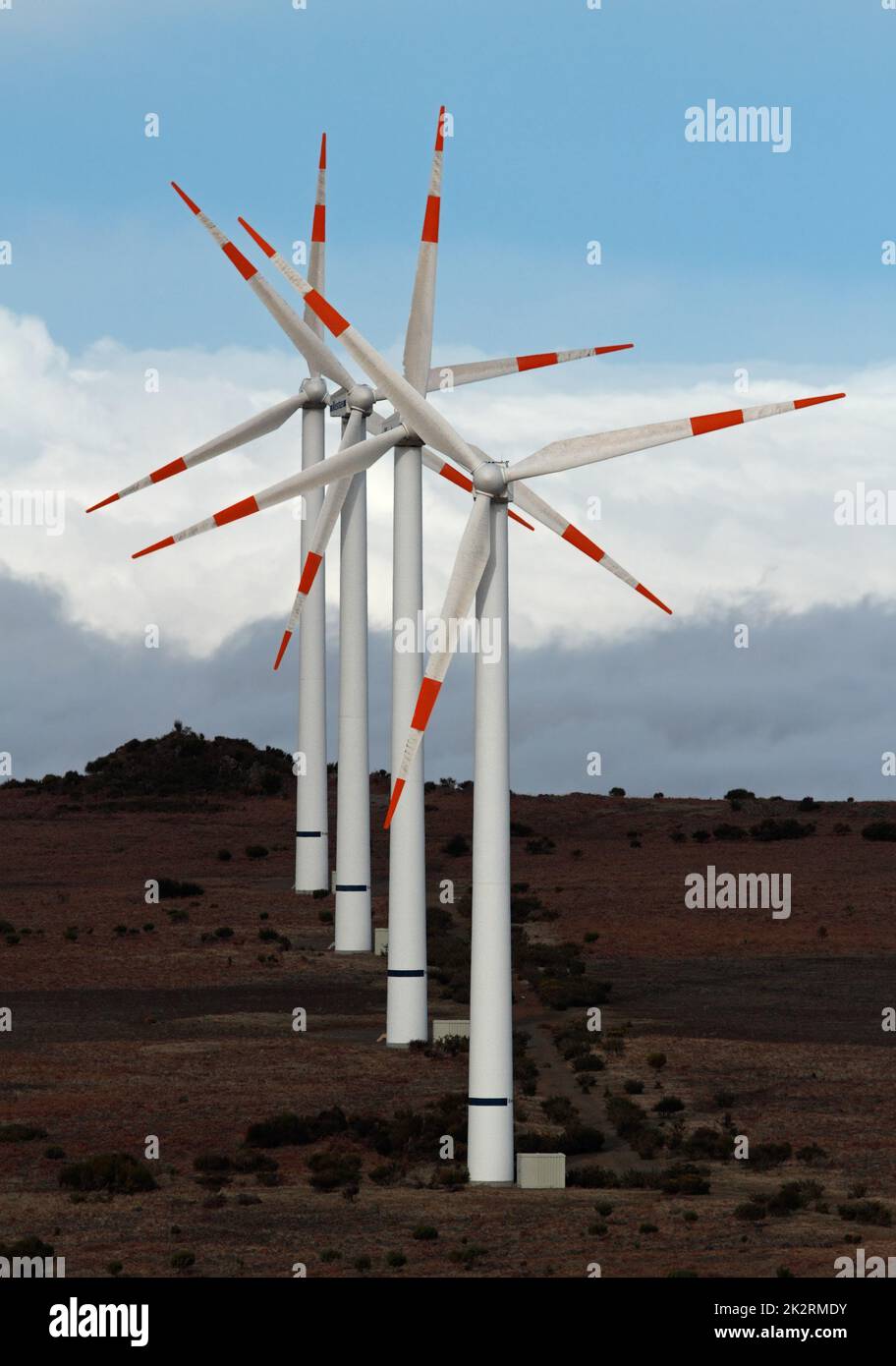 Sur les énergies éoliennes Wind Farm Banque D'Images