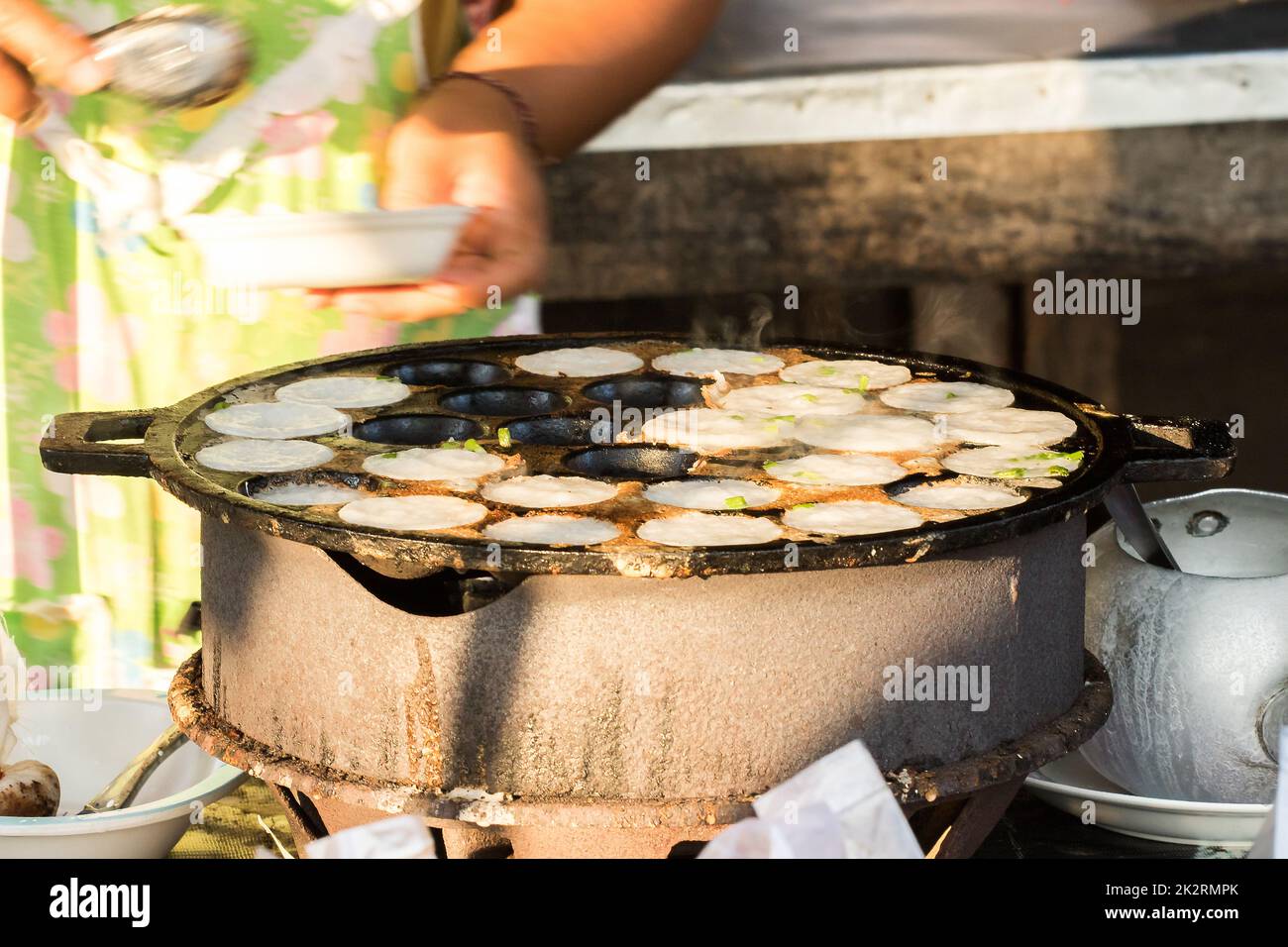 Sorte de viande sucrée thaï sur la cuisinière Banque D'Images