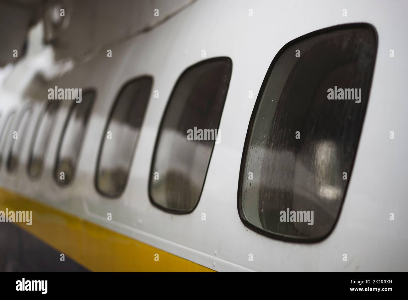 Fenêtres d'avion de l'extérieur Banque D'Images