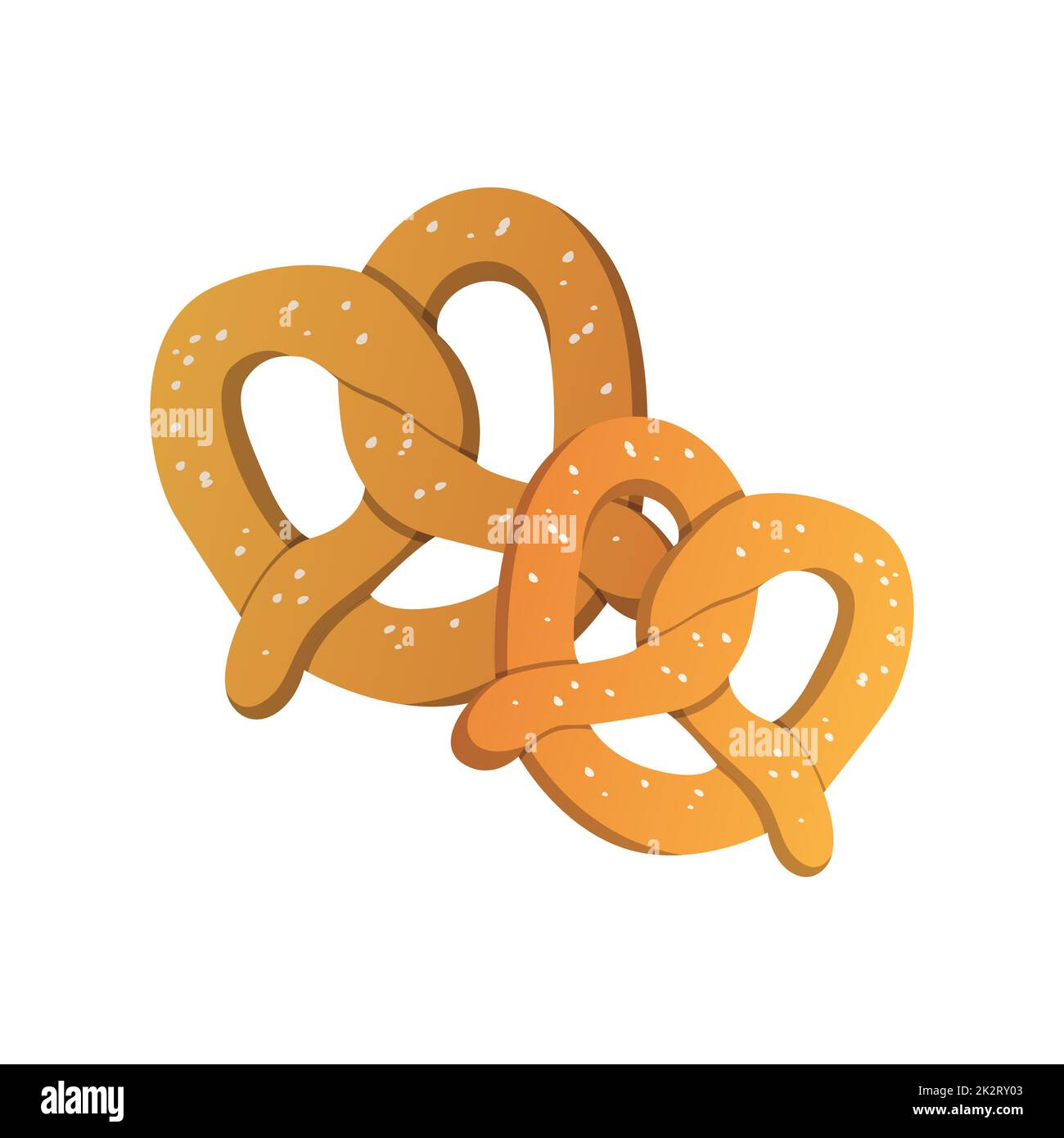 Bretzel de pain frais, le plat national de l'Allemagne du Sud - Vector Banque D'Images
