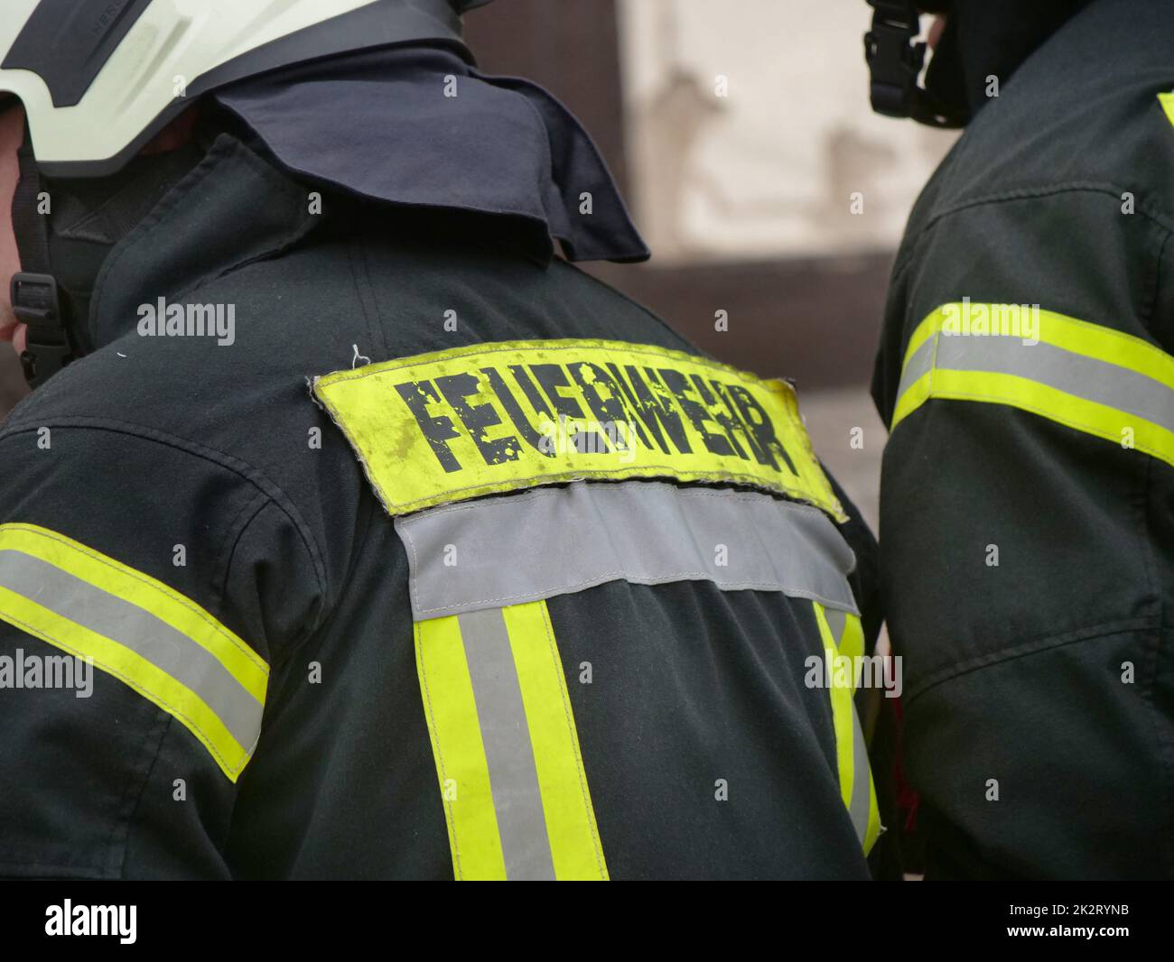 Pompiers Allemagne dans diverses actions comme une image symbolique. Banque D'Images