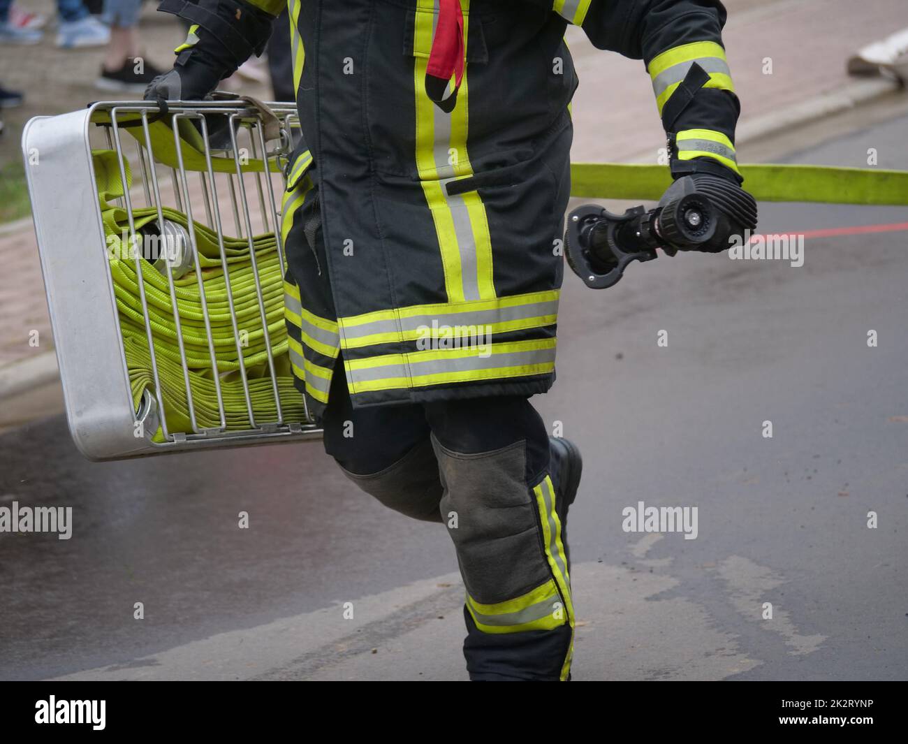 Pompiers Allemagne dans diverses actions comme une image symbolique. Banque D'Images