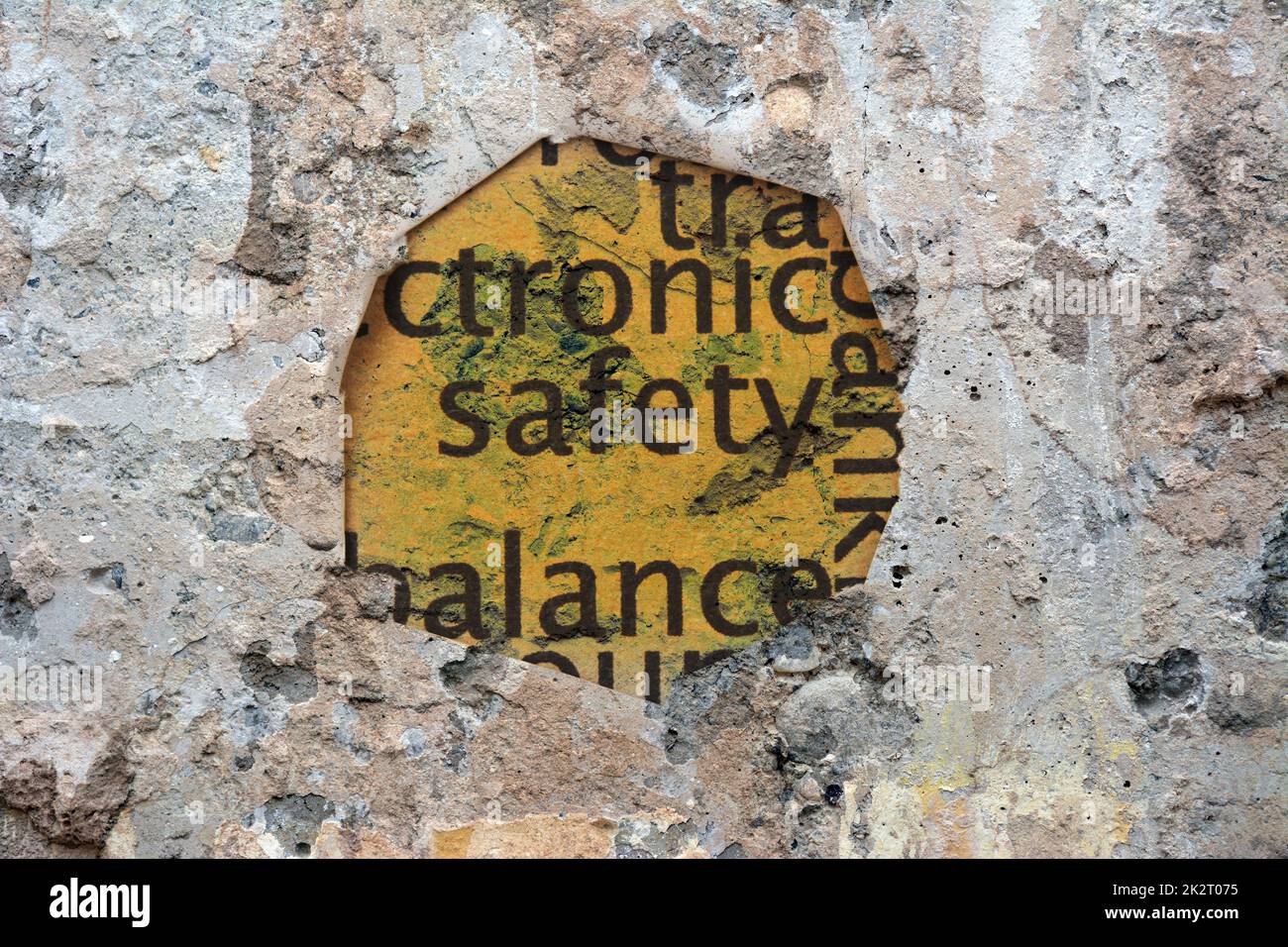 Papier de sécurité hole Banque D'Images