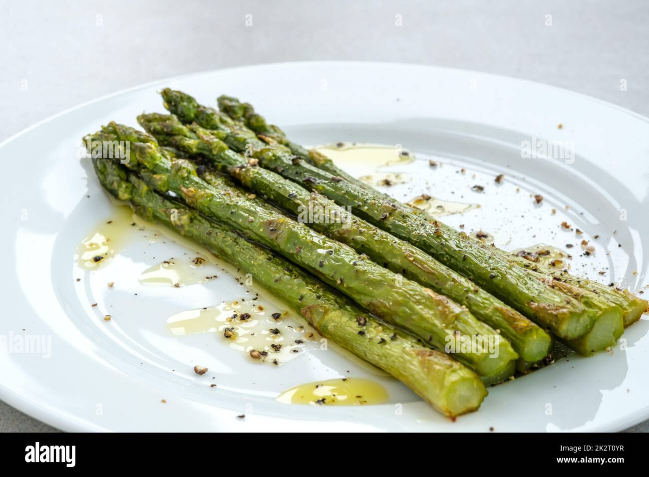 Bouquet d'asperges cuites Banque D'Images