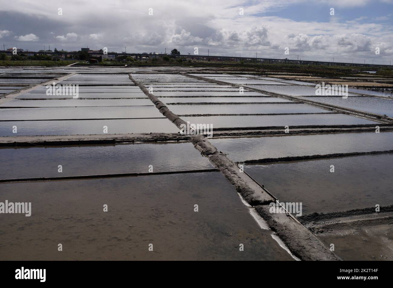 Marais salants d'Aveiro au Portugal Banque D'Images